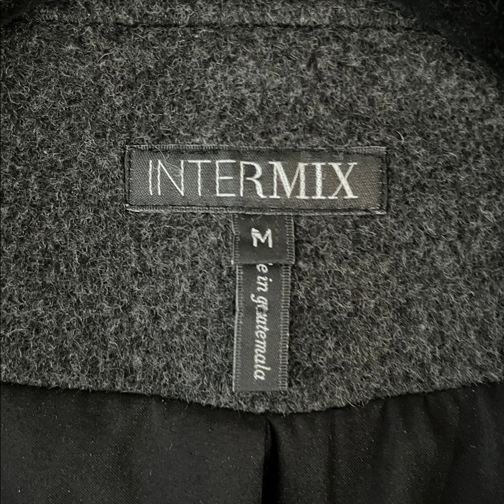 Intermix Wool Cashmere Top Coat Blazer Vest Duster Gray size Medium